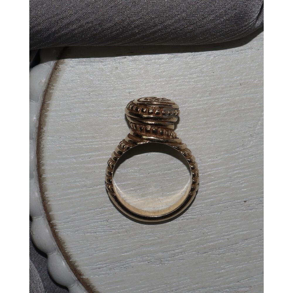 Retired James Avery 14k Yellow Gold African Bead Ring 11.4G / Sz 7 - Picture 3 of 5